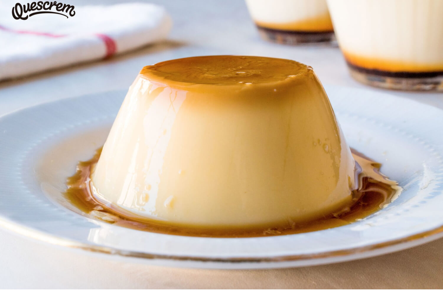 receta flan queso quescrem